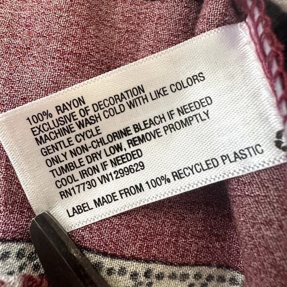 NWT Knox Rose 3/4 Sleeve V-Neck Top Boho Flowy Relaxed Boxy Size Medium - Picture 5 of 8